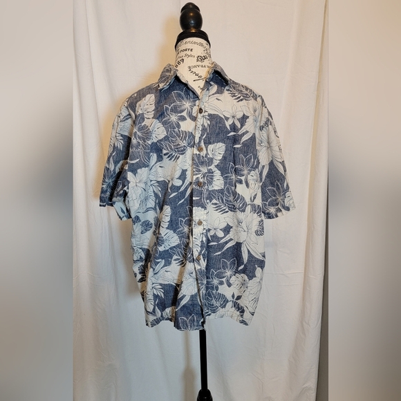 Vintage Two Palms Hawaiin Shirt - Picture 1 of 6